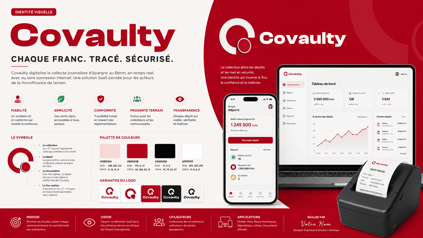 Applications mobiles Covaulty
